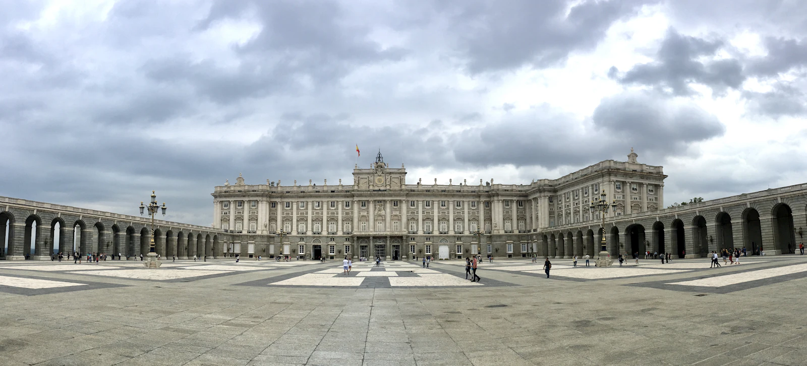 Royal Palace of Madrid at sunset