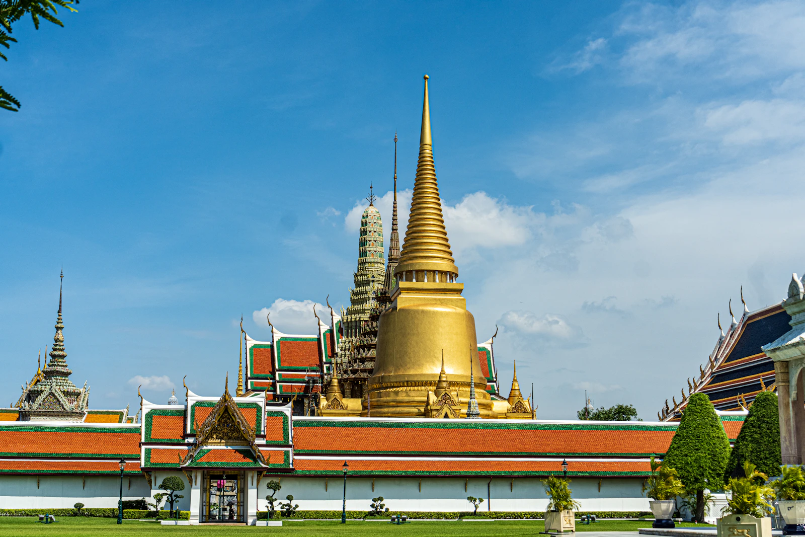 Grand Palace in Bangkok with ornate gold and red architecture