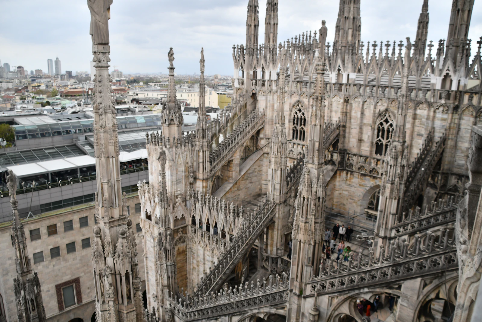 Milan Cathedral viewed from a rooftop