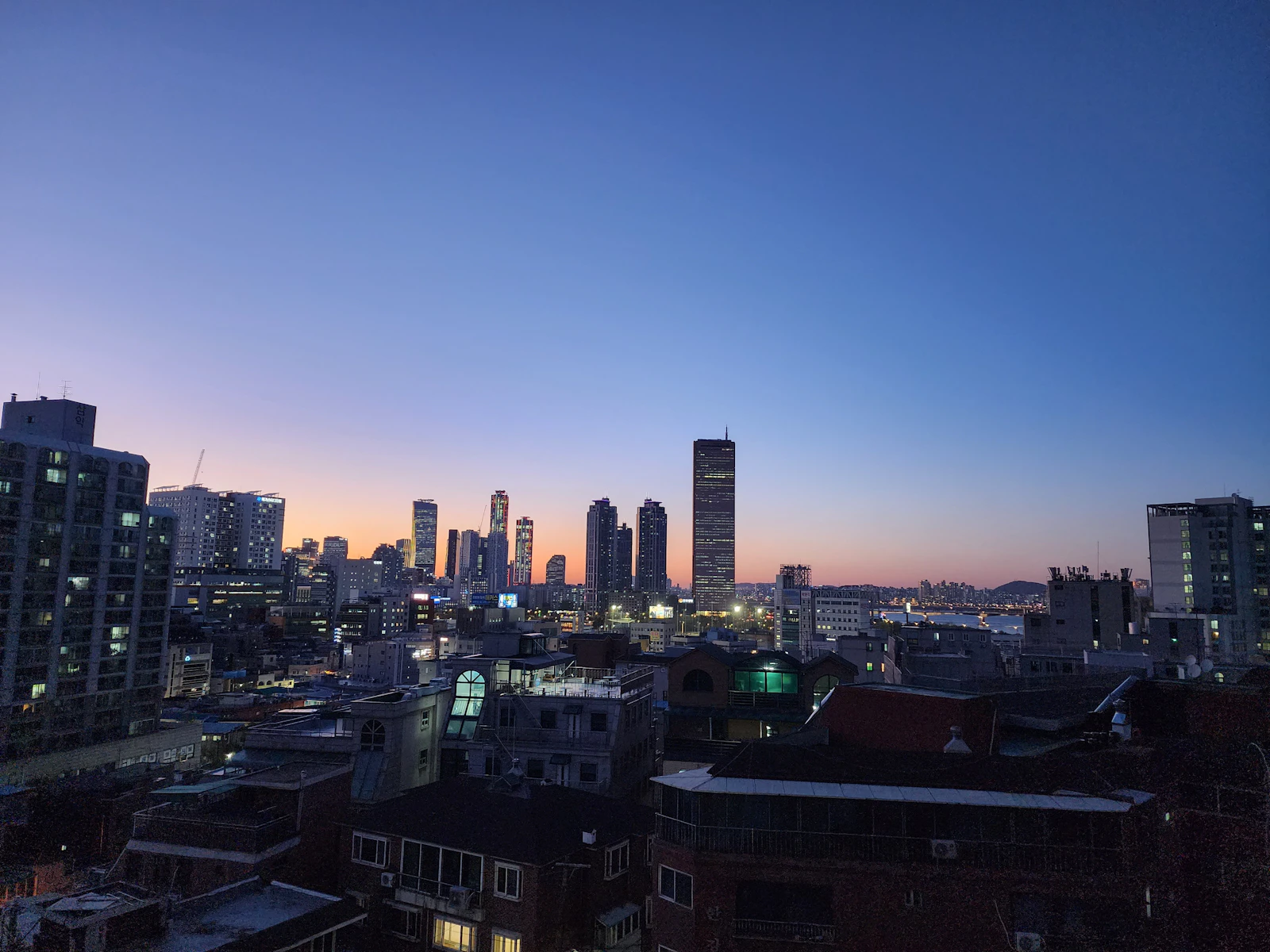 Seoul cityscape at dusk